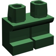 Lego krátké nohy, tmavě zelená (6088409)